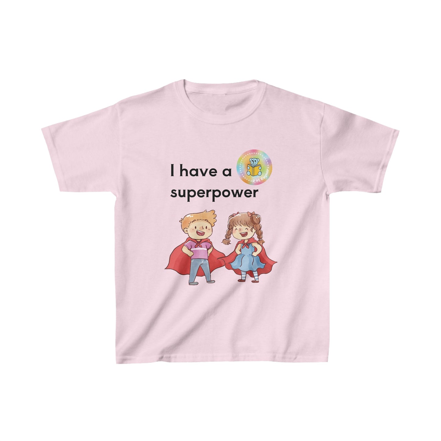 Kids I have SUPERPOWERS with Emily and Freddie characters t-shirt image 13