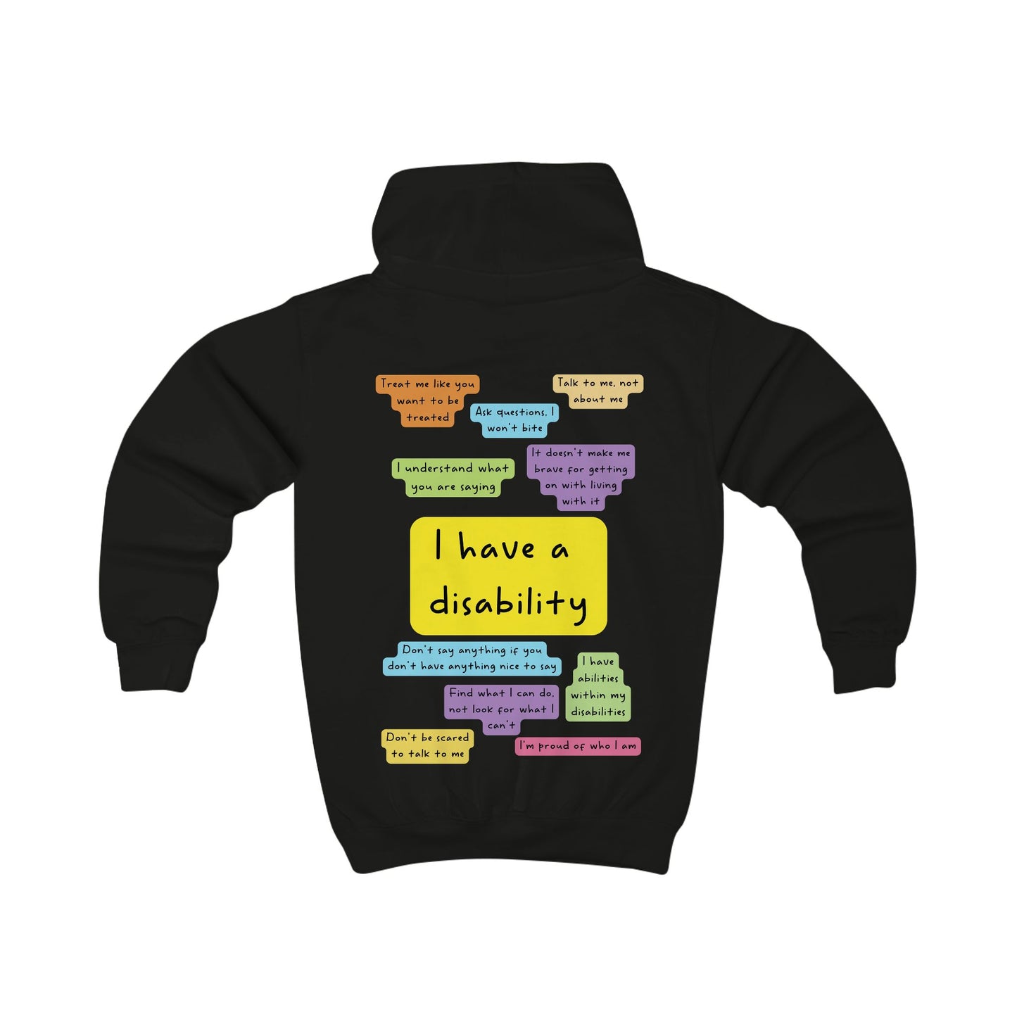 Kids Hoodie - I have a disability