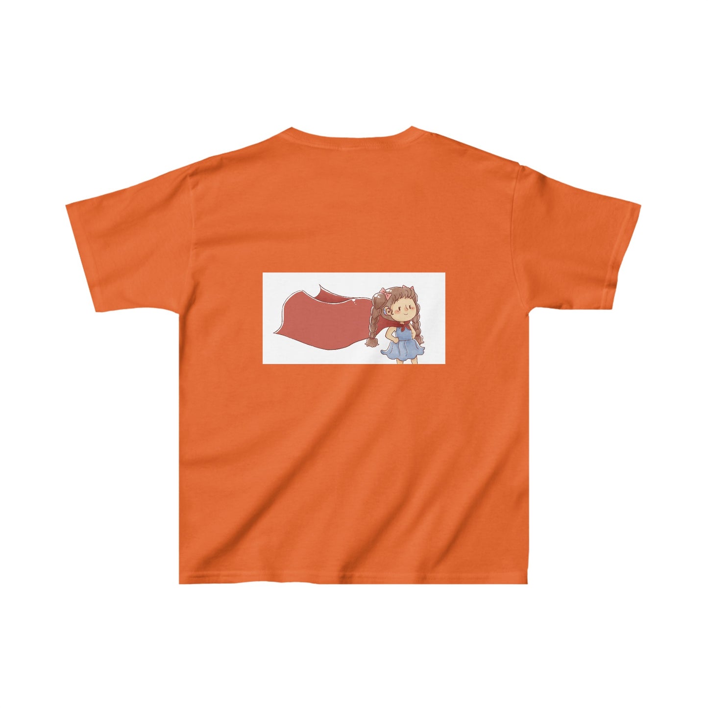 Kids I have SUPERPOWERS with Emily and Freddie characters t-shirt - XL, Orange image