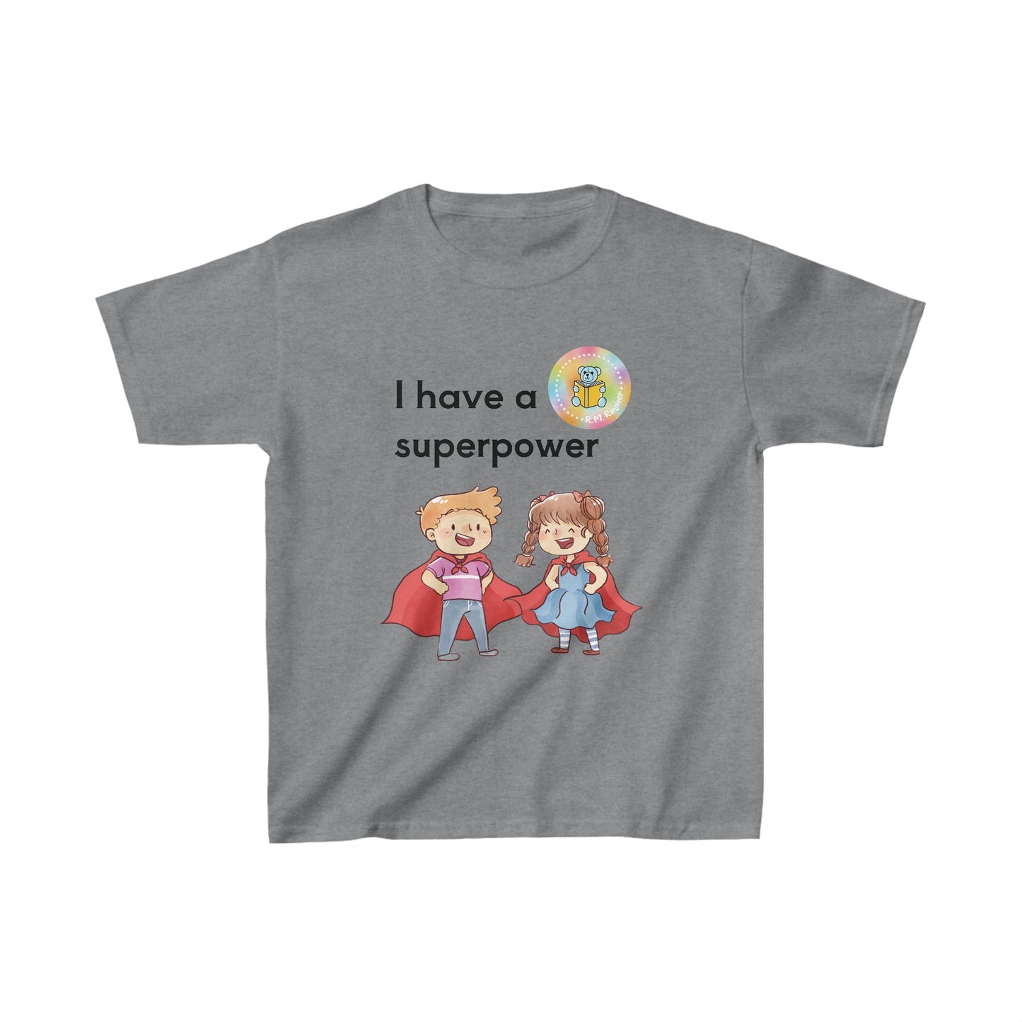 Kids I have SUPERPOWERS with Emily and Freddie characters t-shirt image 9