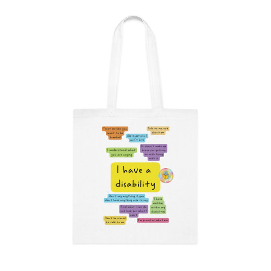 I have a disability statement tote bag image 0