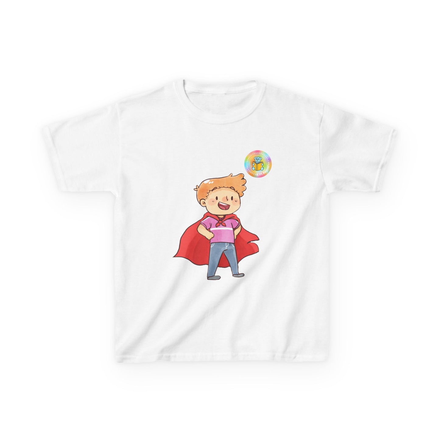 Kids t-shirt - Freddie character from "Can you find the superpowers" book