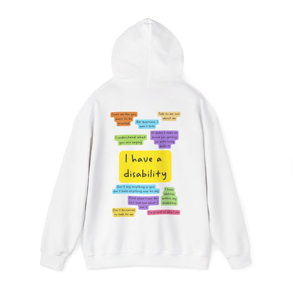 Unisex Adult Hoodie - I have a disability