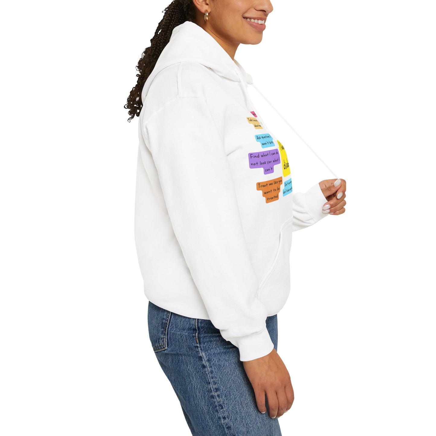 Unisex adult hoodie - I have a disability - front design image 21