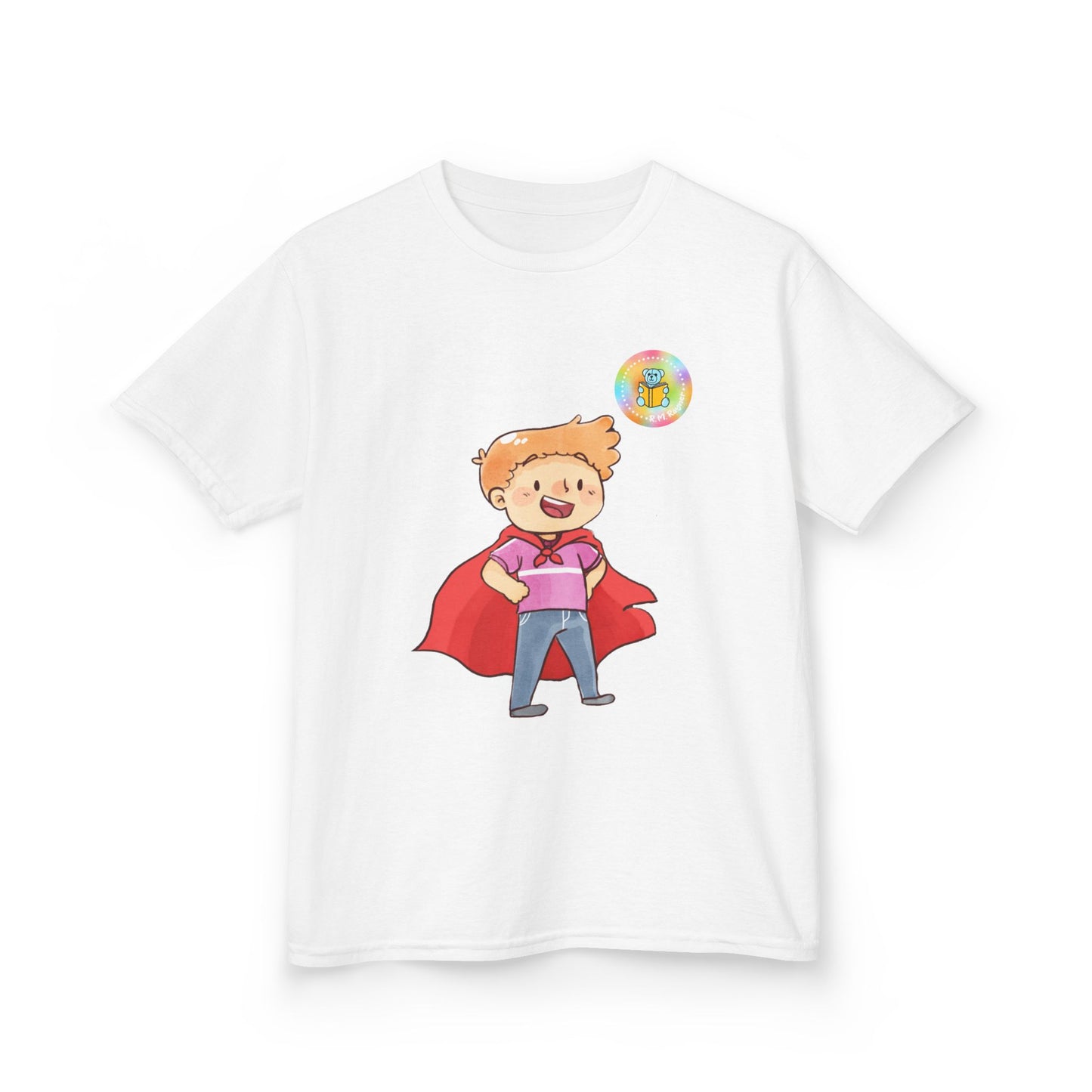 Kids t-shirt - Freddie character from "Can you find the superpowers" book