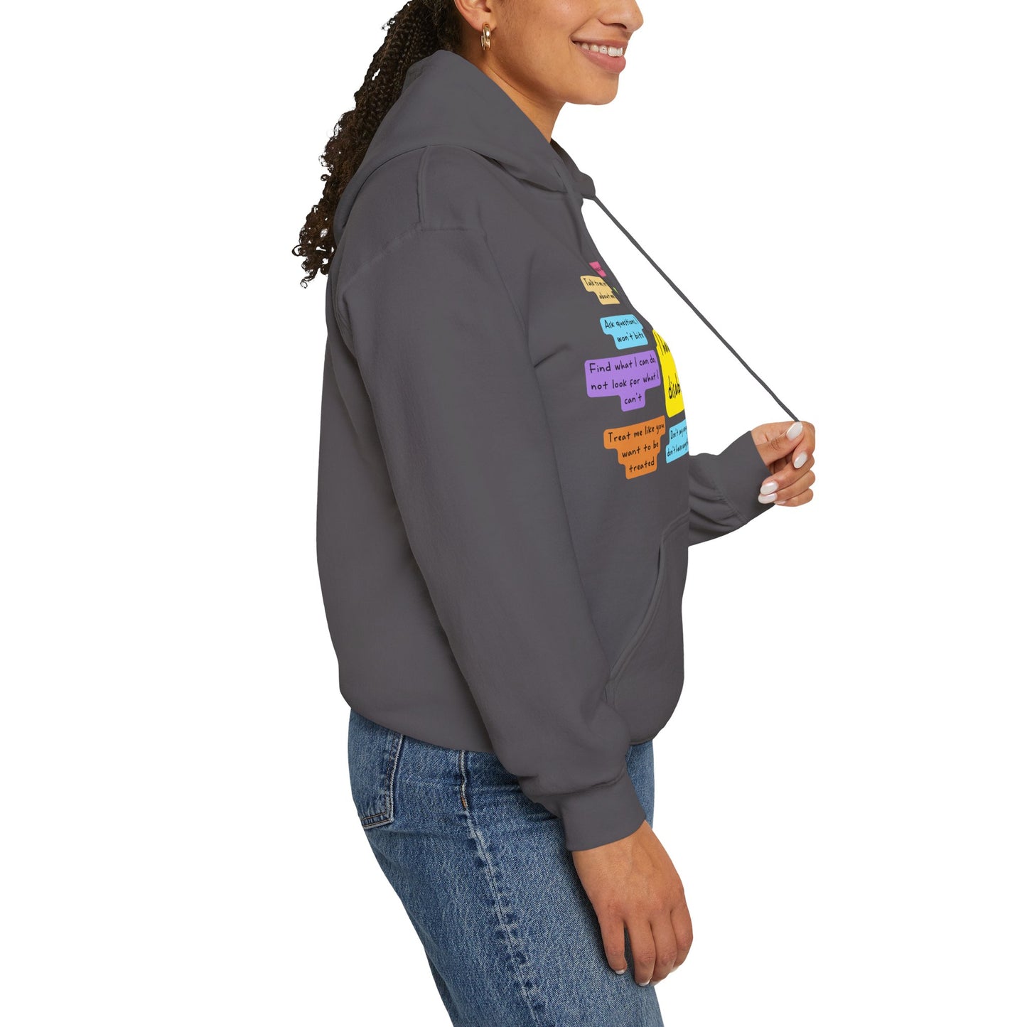 Unisex adult hoodie - I have a disability - front design image 8
