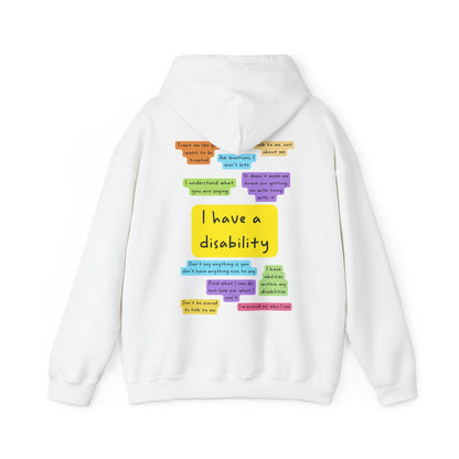 Unisex Adult Hoodie - I have a disability