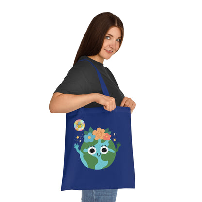 Cotton Tote Bag - What's your superpower? I look after the planet - One size, Royal Blue image
