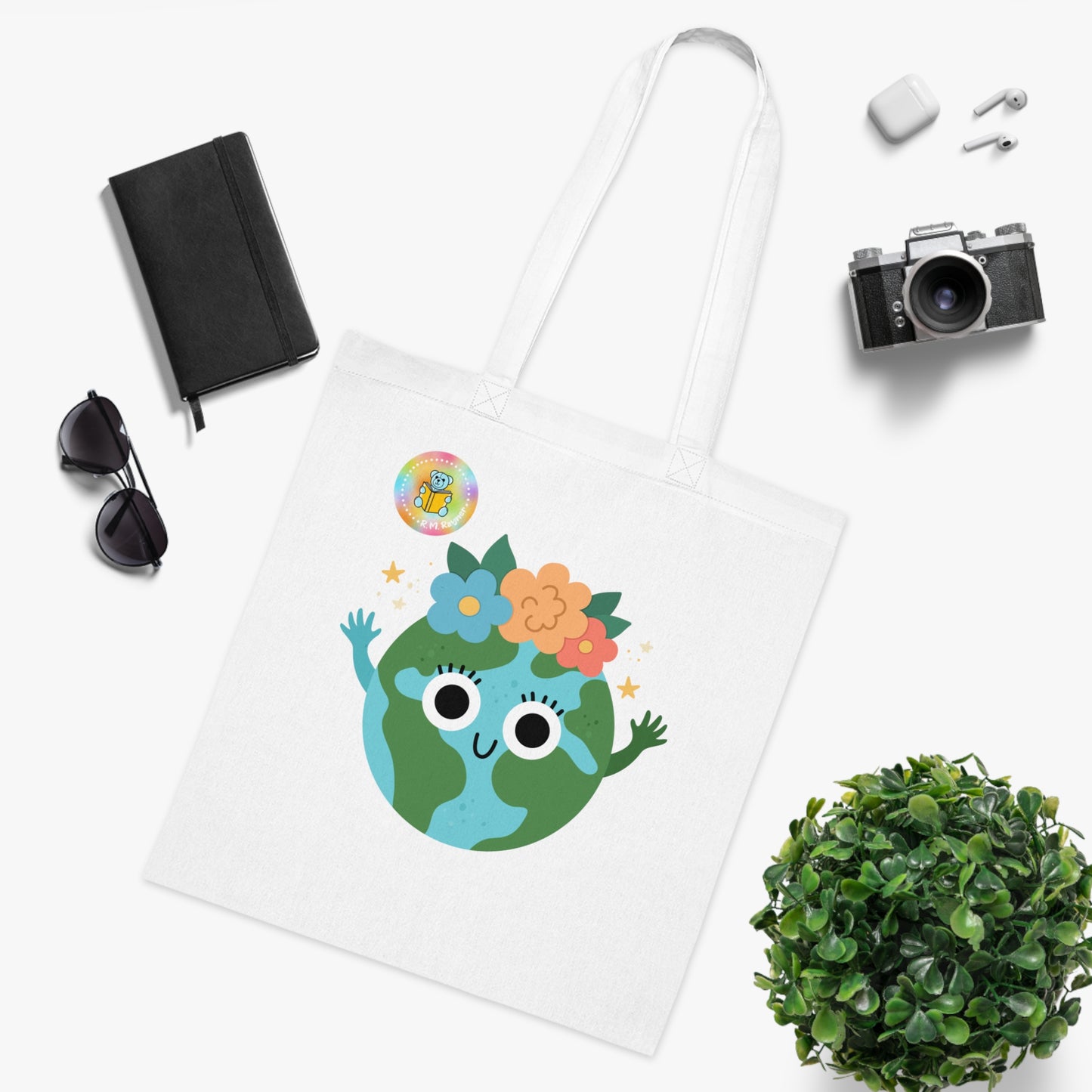 Cotton Tote Bag - What's your superpower? I look after the planet image 4