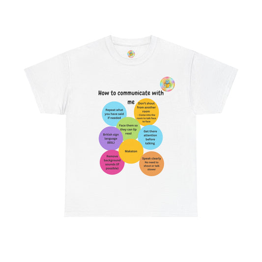 Unisex adult t-shirt - How to communicate with me