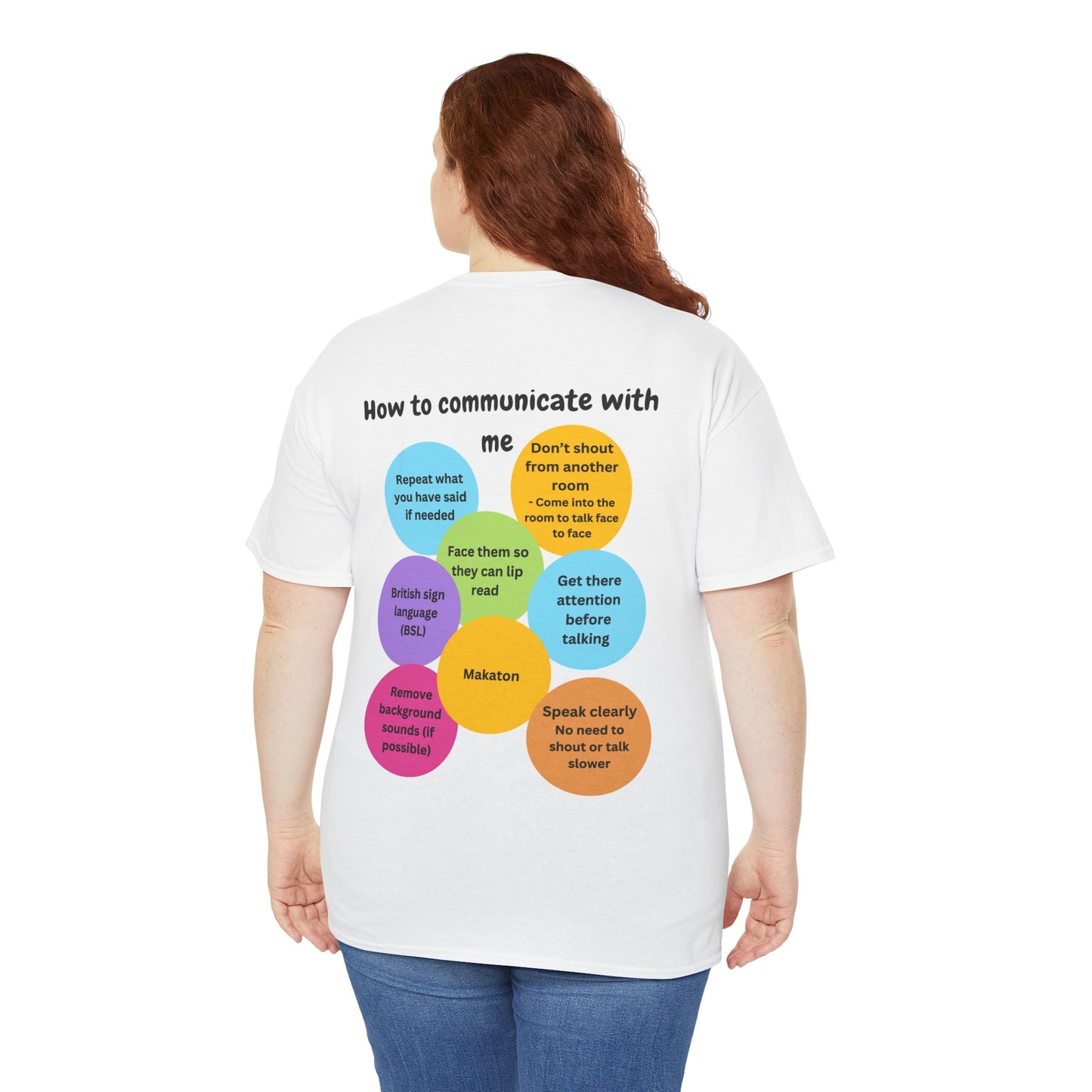 Unisex Adult t-shirt - Back design - How to communicate with me image 9