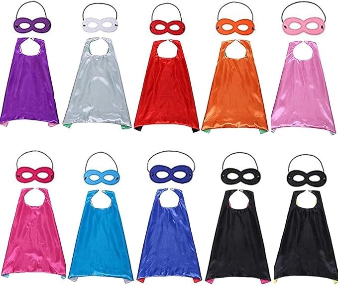 Kids superhero cape & mask image 0