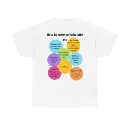 Unisex Adult t-shirt - Back design - How to communicate with me