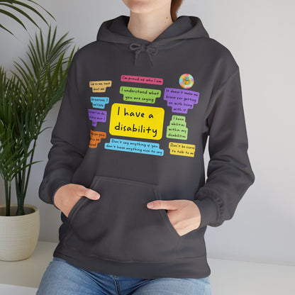 Unisex adult hoodie - I have a disability - front design image 10