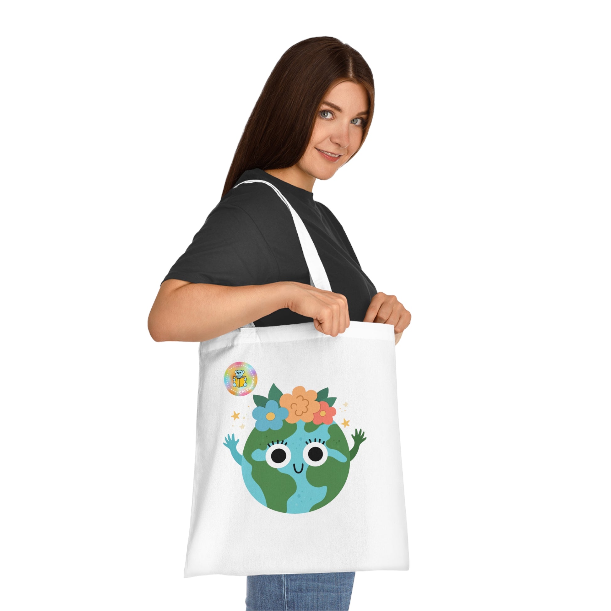 Cotton Tote Bag - What's your superpower? I look after the planet - One size, White image