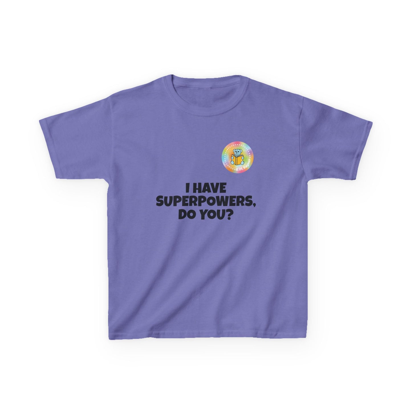 Kids I have superpowers, do you (plain text) t-shirt