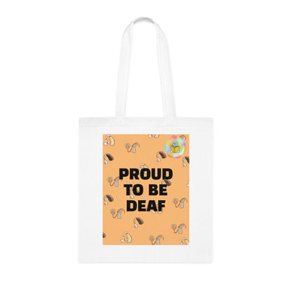 PROUD TO BE DEAF Cotton Tote Bag image 1