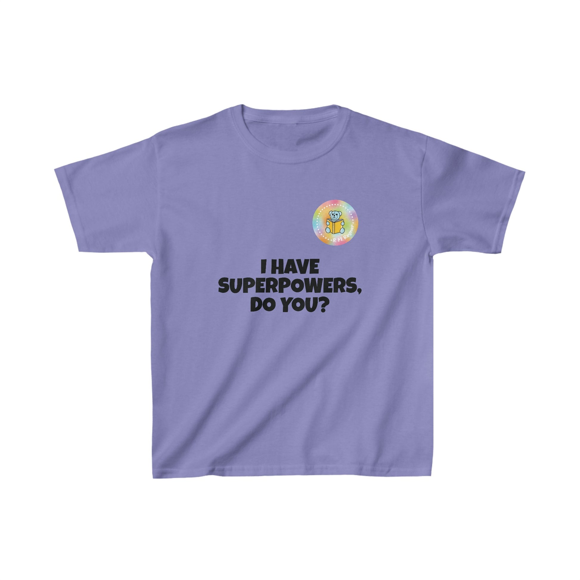 Kids I have superpowers, do you (plain text) t-shirt - XL, Violet image