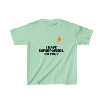 Kids I have superpowers, do you (plain text) t-shirt - XL, Mint Green image