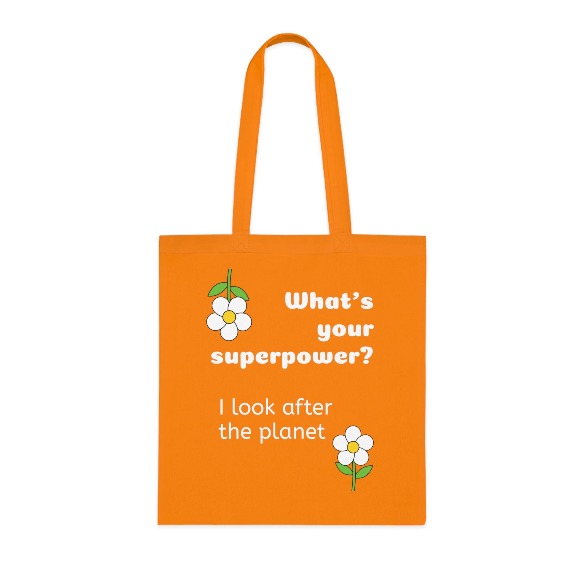 Cotton Tote Bag - What's your superpower? I look after the planet image 12