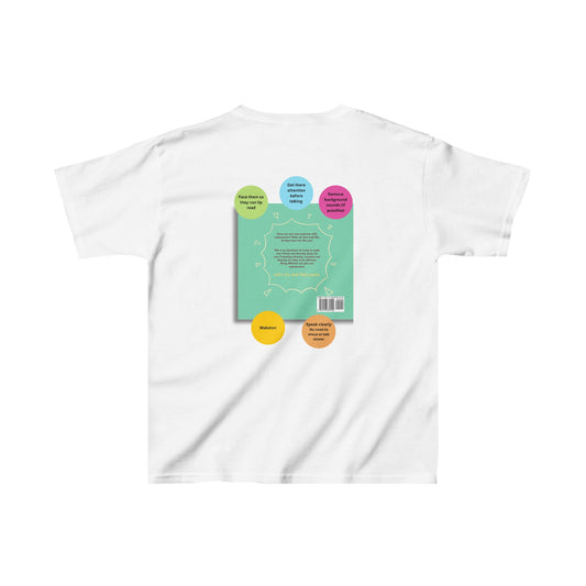 Kids t-shirt - Can you find the superpowers book alongside how to communicate with me image 1