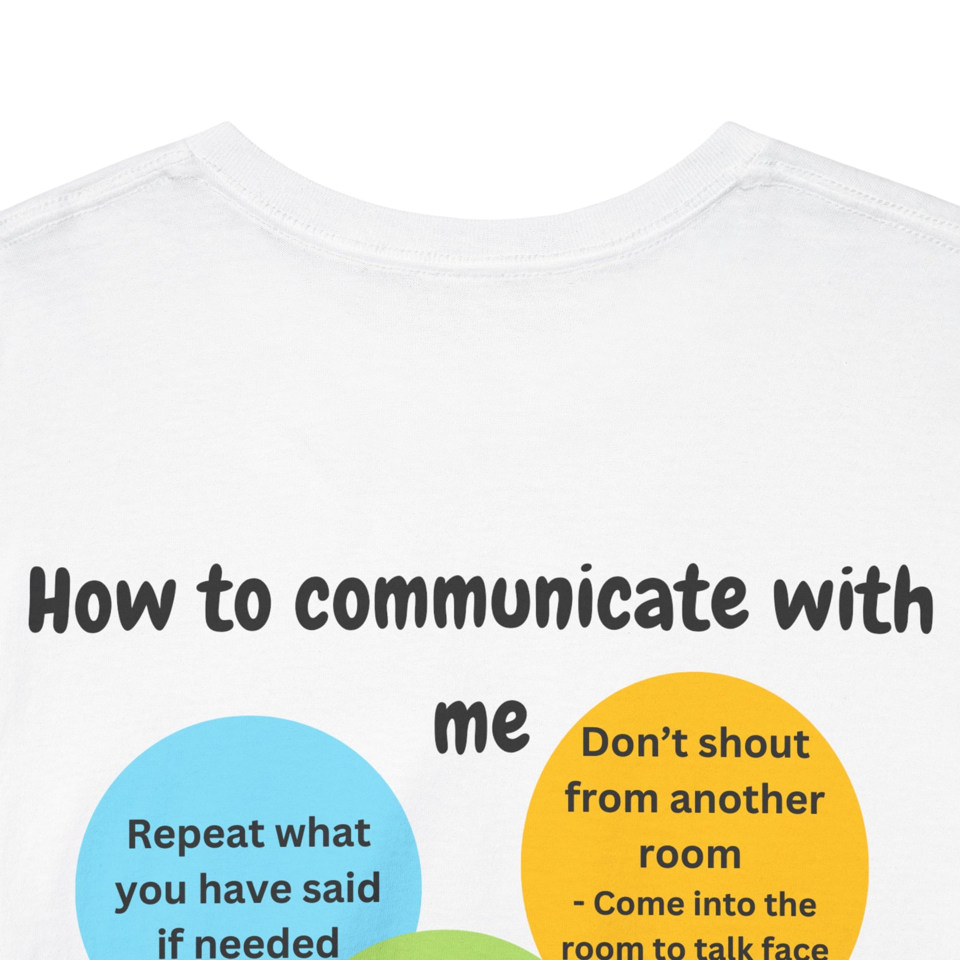 Unisex Adult t-shirt - Back design - How to communicate with me image 3