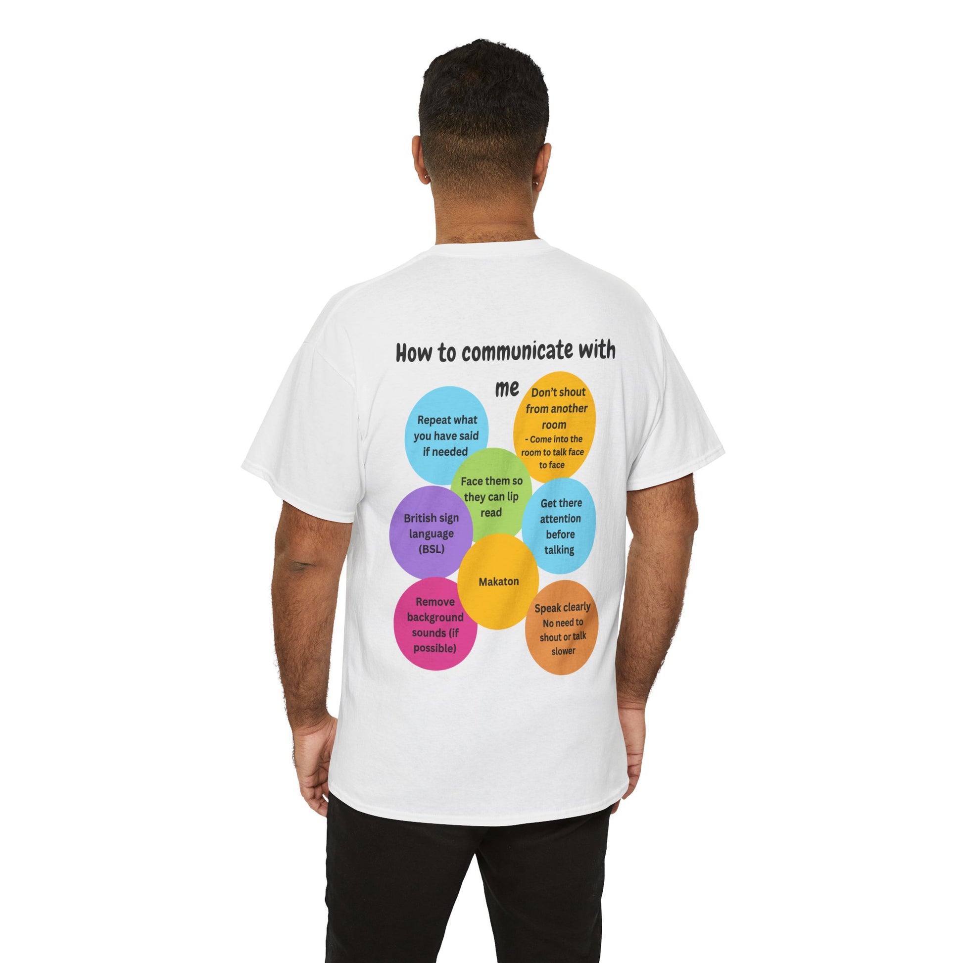 Unisex Adult t-shirt - Back design - How to communicate with me image 11