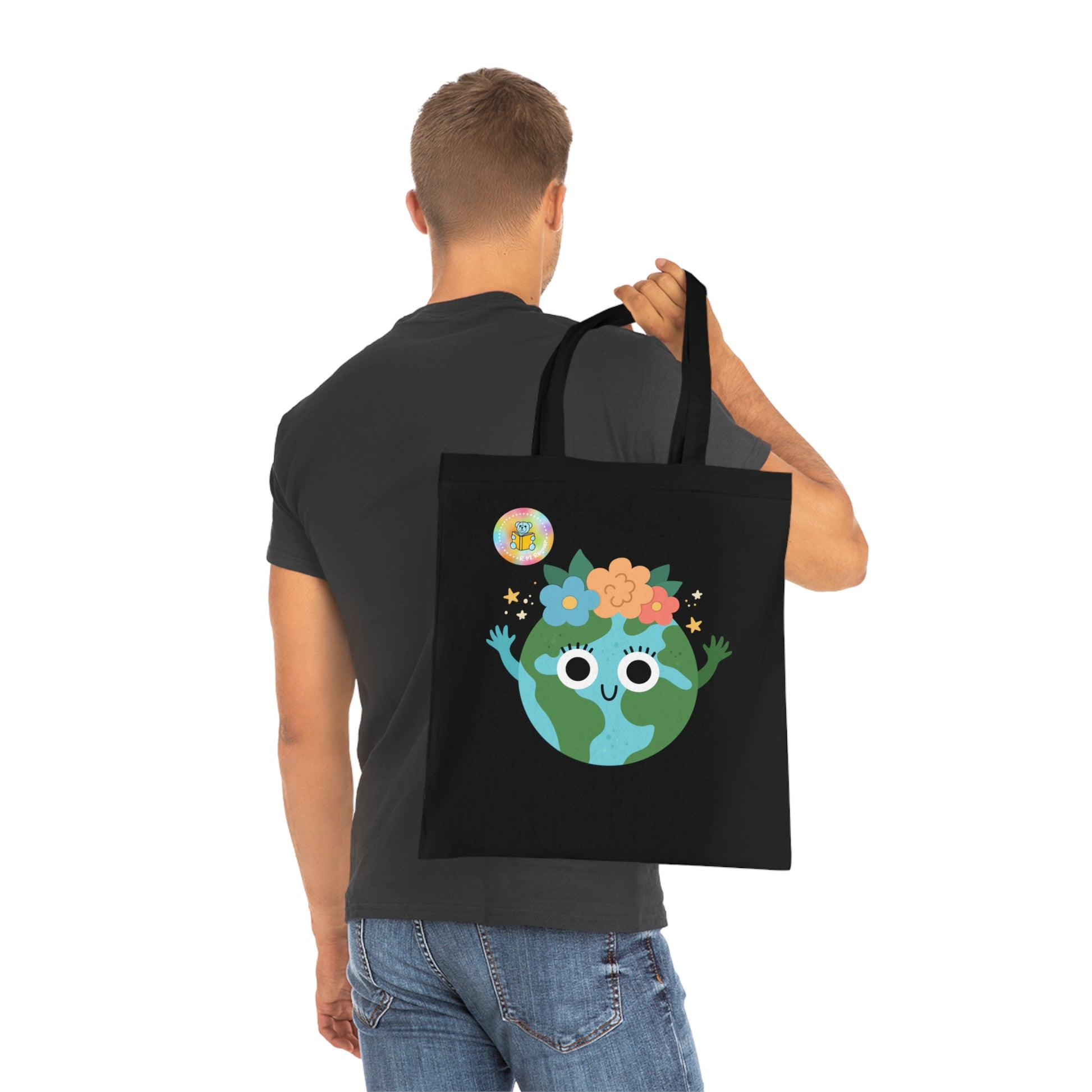 Cotton Tote Bag - What's your superpower? I look after the planet image 36